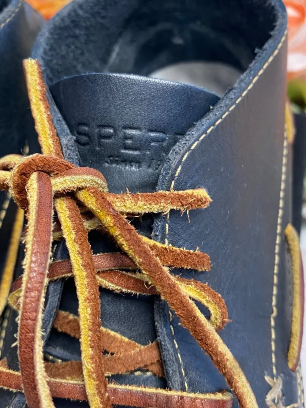 Sperry Top-Sider Navy Leather Boat Chukka Shoes Men’s 7
